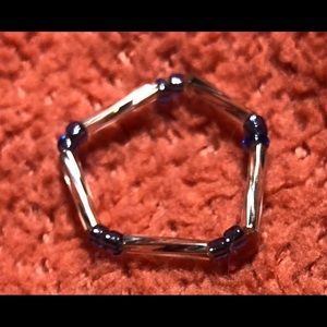 Fashion Ring with blue accent beads.